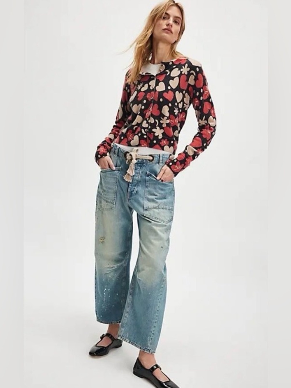 Free People Nocturnal Patterned Cardi